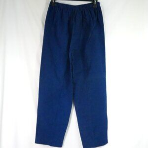 Elastic Waistband Vintage Handmade Womens Size XS Dark Blue Pants Slacks Scrubs
